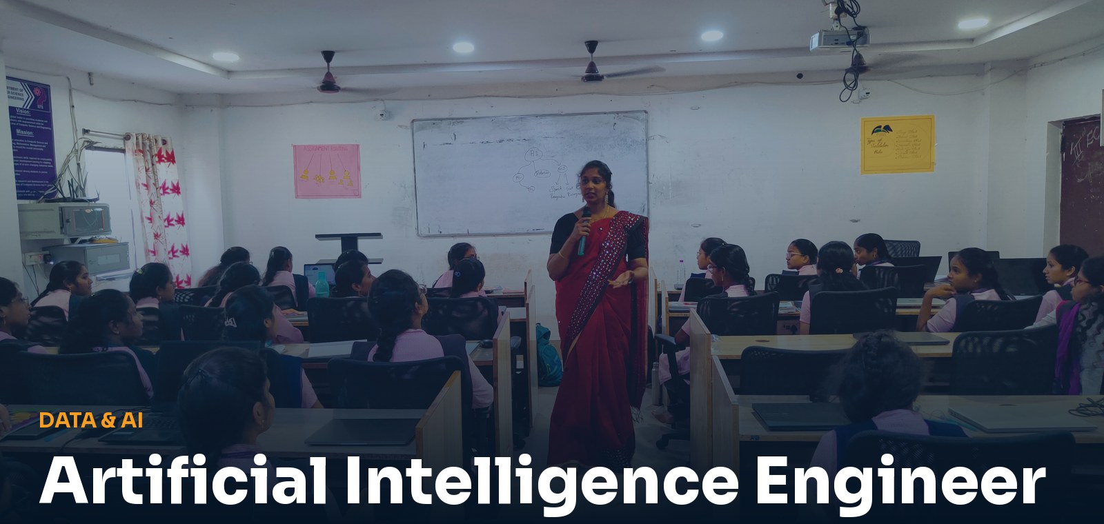 Artificial Intelligence Engineer live training session at Linkskill Academy