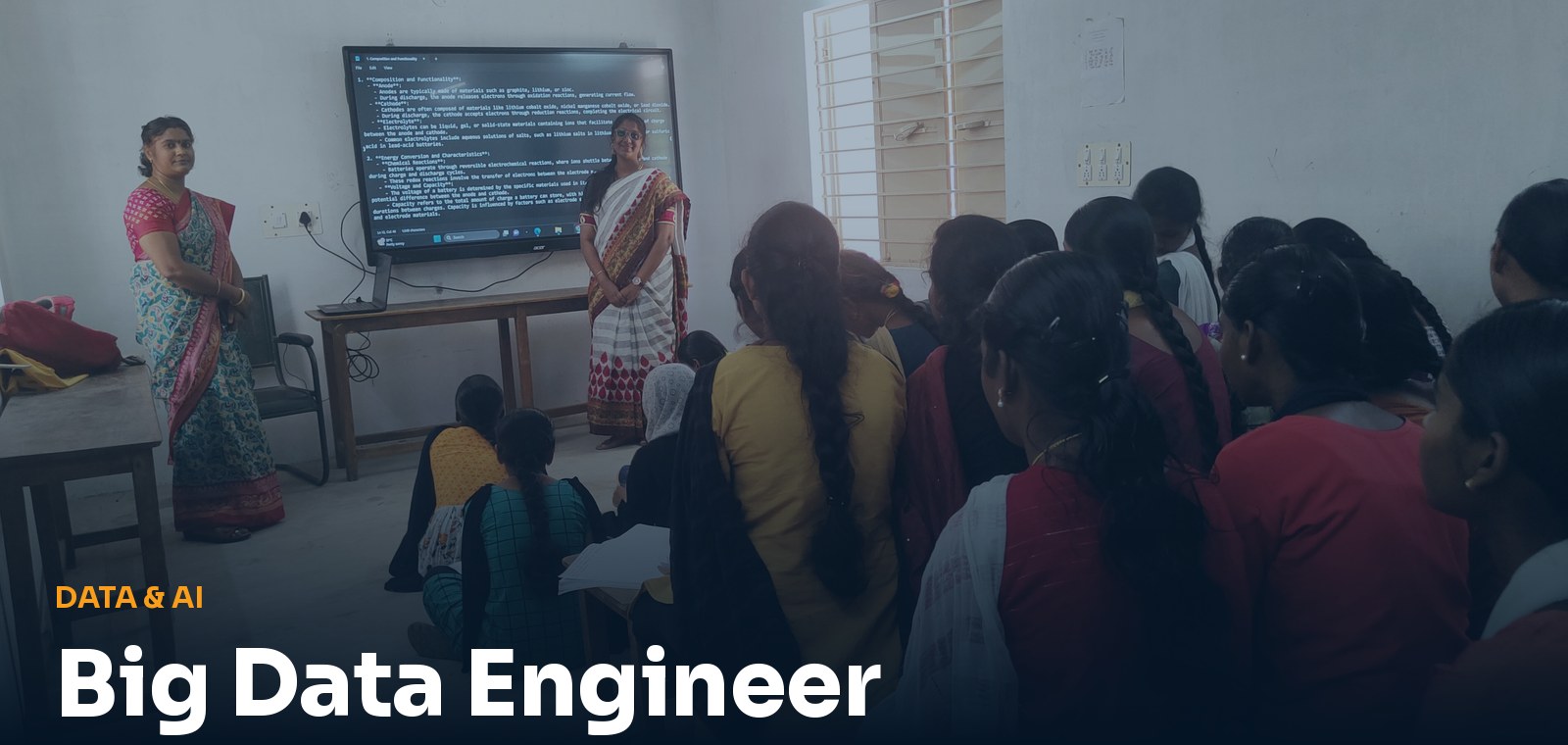 Big Data Engineer live training session at Linkskill Academy