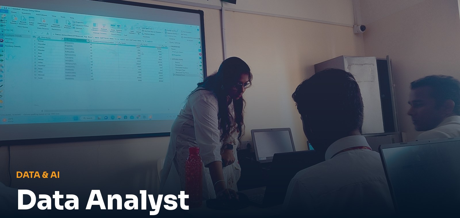 Data Analyst live training session at Linkskill Academy